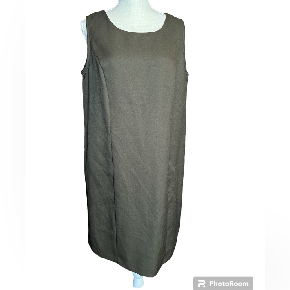 Dress Savvy New York Brown Sleeveless MIDI Dress